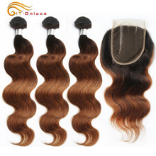 Load image into Gallery viewer, Brazilian Body Wave Remy Human Hair 4x4 Hair Bundle
