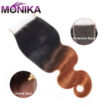 Load image into Gallery viewer, Brazilian Body Wave Non-Remy Human Hair 4x4 Lace Closure