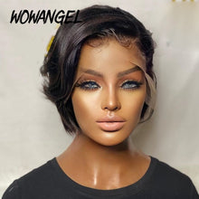 Load image into Gallery viewer, Peruvian Straight Short Pixie Cut Remy Human Hair 13x4 Pre-Plucked Lace Wig 150% Density