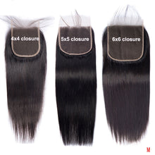 Load image into Gallery viewer, Peruvian Straight Remy Human Hair 2x6 Pre Plucked Lace Closure