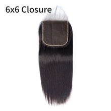 Load image into Gallery viewer, Peruvian Straight Remy Human Hair 2x6 Pre Plucked Lace Closure