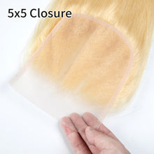 Load image into Gallery viewer, Brazilian Straight Remy Human Hair 5x5/6x6 Pre-Plucked Lace Closure