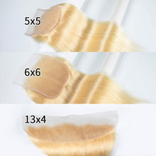 Load image into Gallery viewer, Brazilian Straight Remy Human Hair 5x5/6x6 Pre-Plucked Lace Closure