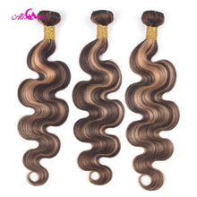 Load image into Gallery viewer, Brazilian Ombre Remy Body Wave Human Hair Bundles With Closure