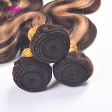Load image into Gallery viewer, Brazilian Ombre Remy Body Wave Human Hair Bundles With Closure