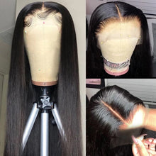 Load image into Gallery viewer, Brazilian Long Straight Virgin Remy Hair 100% Human 4X4 5X5 13x4 Lace Frontal Closure Wig 32 34inch 150% Density