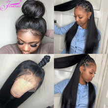 Load image into Gallery viewer, Brazilian Long Straight Virgin Remy Hair 100% Human 4X4 5X5 13x4 Lace Frontal Closure Wig 32 34inch 150% Density