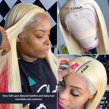 Load image into Gallery viewer, 613 Blonde Brazilian Remy Human Hair Full Lace Frontal Wig 28-30 Inch
