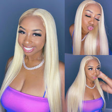 Load image into Gallery viewer, 613 Blonde Brazilian Remy Human Hair Full Lace Frontal Wig 28-30 Inch