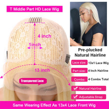 Load image into Gallery viewer, 613 Blonde Brazilian Remy Human Hair Full Lace Frontal Wig 28-30 Inch