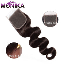 Load image into Gallery viewer, Brazilian Body Wave Non-Remy Human Hair 4x4 Lace Closure