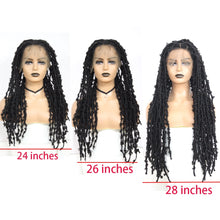 Load image into Gallery viewer, Braided Distressed Butterfly Locs Full Lace Frontal Wig With Synthetic Crochet Braids Hair