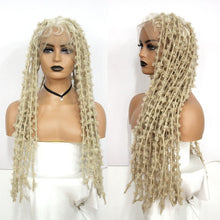 Load image into Gallery viewer, Braided Distressed Butterfly Locs Full Lace Frontal Wig With Synthetic Crochet Braids Hair