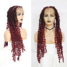 Load image into Gallery viewer, Braided Distressed Butterfly Locs Full Lace Frontal Wig With Synthetic Crochet Braids Hair