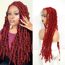 Load image into Gallery viewer, Braided Distressed Butterfly Locs Full Lace Frontal Wig With Synthetic Crochet Braids Hair