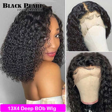 Load image into Gallery viewer, Black Pearl 13X4 Bob Wig Short Lace Front Human Hair Wigs Brazilian Straight Bob Wigs For Women Human Hair Deep Wave Frontal Wig