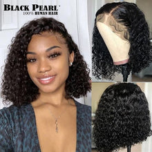 Load image into Gallery viewer, Black Pearl 13X4 Bob Wig Short Lace Front Human Hair Wigs Brazilian Straight Bob Wigs For Women Human Hair Deep Wave Frontal Wig