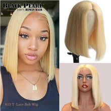 Load image into Gallery viewer, Black Pearl 13X4 Bob Wig Short Lace Front Human Hair Wigs Brazilian Straight Bob Wigs For Women Human Hair Deep Wave Frontal Wig
