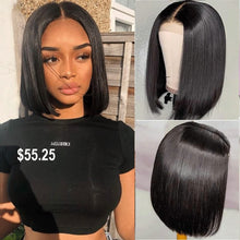 Load image into Gallery viewer, Black Pearl 13X4 Bob Wig Short Lace Front Human Hair Wigs Brazilian Straight Bob Wigs For Women Human Hair Deep Wave Frontal Wig