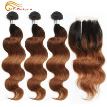 Load image into Gallery viewer, Brazilian Body Wave Remy Human Hair 4x4 Hair Bundle
