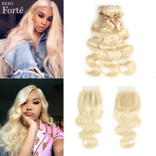 Load image into Gallery viewer, Brazilian Body Wave Remy Human Hair with closure Hair bundles
