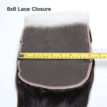 Load image into Gallery viewer, Peruvian Straight Remy Human Hair 2x6 Pre Plucked  Lace Closure
