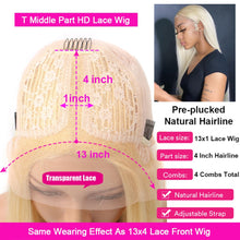 Load image into Gallery viewer, 613 Blonde Brazilian Remy Human Hair Full Lace Frontal Wig 28-30 Inch

