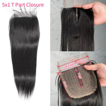 Load image into Gallery viewer, Peruvian Straight Remy Human Hair 2x6 Pre Plucked  Lace Closure
