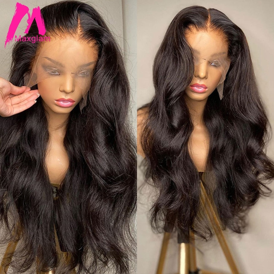 Brazilian Body Wave Full Remy Human Hair Pre Plucked 13x4 Hd Lace Frontal Wigs 30 Inch